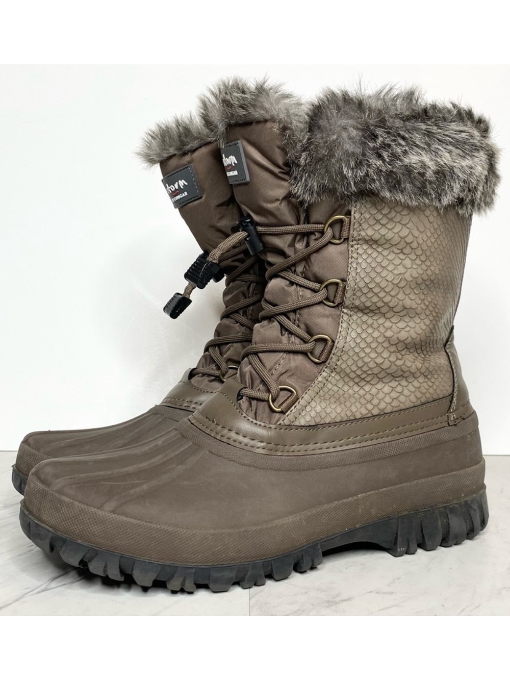 Storm Cougar Carson Faux Fur Brown Winter Boot 11